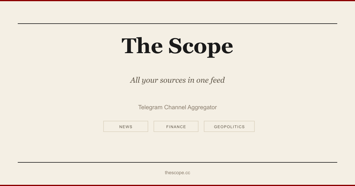 Scope | Read Telegram channels in one feed